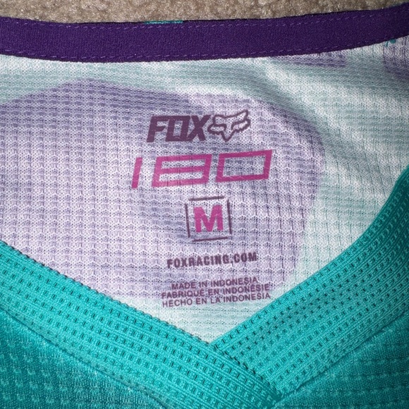 Fox 180 Teal and Purple Jersey - Picture 3 of 3
